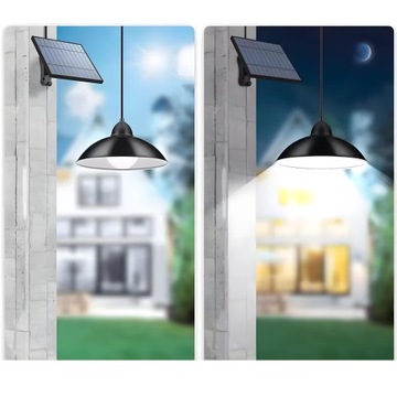 СОЛНЕЧНАЯ ЛАМПА 2x СВЕТОДИОДНАЯ ЛЮСТРА ПОДВЕСНАЯ САДОВАЯ ПАНЕЛЬ + ПУЛЬТ ДИСТАНЦИОННОГО УПРАВЛЕНИЯ