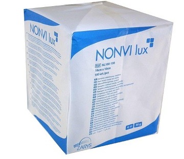 KOMPRES WŁÓKNINOWY NIEJAŁOWY 30G4W 10cmX10cm100szt