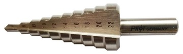 WIERTLO STOPNIOWE DO METALU HSS 4-22 MM 10-STOPNIOWE .