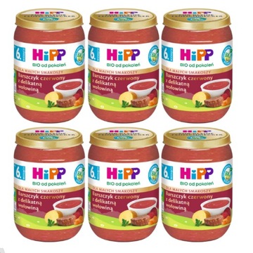 HiPP BIO Barszczyk czerwony z delik wołowin 6x190g