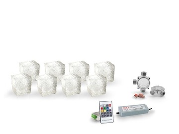 8x Świecąca Kostka Najazdowa LED Naturo RGB