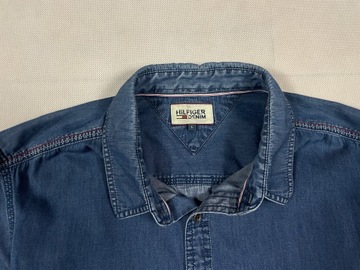 Tommy Hilfiger Denim Koszula Jeans Logo Unikat M L