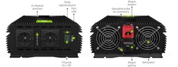 Преобразователь GREEN CELL Pro 12 В/230 В, 3000 Вт/6000 Вт