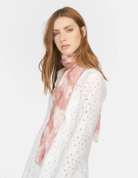 STRADIVARIUS JASNORÓŻOWA CHUSTA WZÓR TIE-DYE