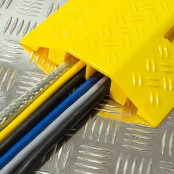 ЗАЩИТНЫЙ ПЭ ПОРОГ КАБЕЛЯ РАБОТАЮЩИЙ ПОРОГ НАКЛАДКА КРЫШКА КАБЕЛЯ ЖЕЛТЫЙ ДО 6 ТОНН