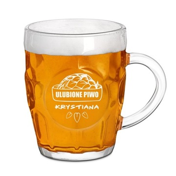 Kufel do Piwa z Grawerem Prezent na Dzień Ojca dla Taty Urodziny 500 ml