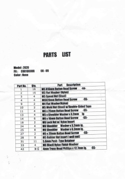 НАБОР ВИНТОВ ДЛЯ ОБТЕКТЕРОВ HONDA CBR 1000RR 08-16 SC5