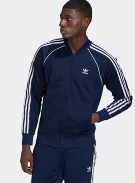 BLUZA ADIDAS SST Track Top HK7340 Niebieski Slim Fit GRANATOWA r. XS