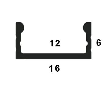 Плоский алюминиевый профиль для светодиодных лент OXI-Dx, пластины 2м, с абажуром