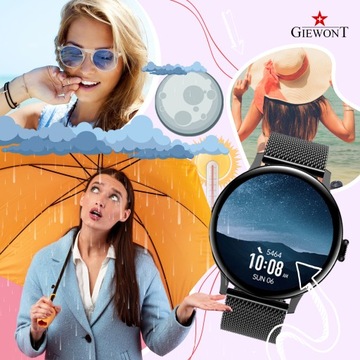 SMARTWATCH GIEWONT Supernova SmartCall GW330-3 Черный блеск/Эффект черного цвета