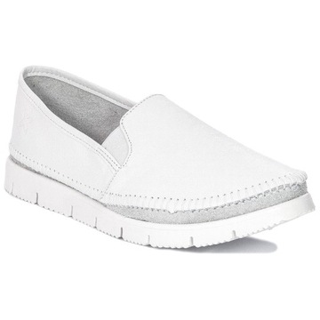 Espadryle skórzane Maciejka 03512-26 białe