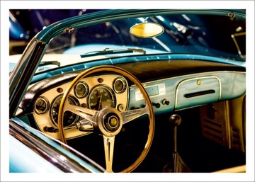 Plakat retro stare samochody oldtimer 100 x 70