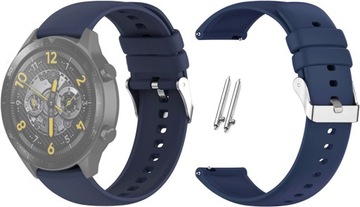 Sylikonowy Pasek 18mm Uniwersalny do Zegarka Smartwatch Teleskopy Niebieski