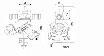 ТРОЙНАЯ ГОЛОВКА, КОРПУС РАСПЫЛИТЕЛЯ