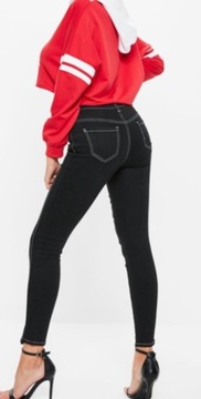 Spodnie jeansy damskie czarne Missguided Black 38