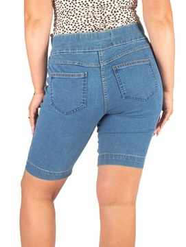 krótkie SPODENKI DAMSKIE jeansowe z WYSOKIM STANEM dżinsowe modne XXL 44