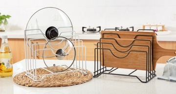 ОРГАНАЙЗЕР ПОДСТАВКА ДЕРЖАТЕЛЬ ДЛЯ ДОСКИ КРЫШКИ ТАРЕЛКИ КНИГИ МЕТАЛЛ ЧЕРНЫЙ