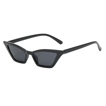 Damskie lustrzane plastikowe małe okulary przeciwsłoneczne Okulary Retro Noir