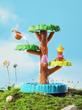 STÓŁ STOLIK WODNY 2w1 PIASKOWNICA XXL 8el. WOOPIE WESOŁE DRZEWO FOREMKI