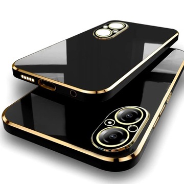 Etui do Realme C67 + SZKŁO NA EKRAN 9H I OCHRONNY FUTERAŁ GLAMOUR GOLD CASE