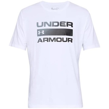Koszulka męska Under Armour Team Issue Wordmark SS biała 1329582 100 - S
