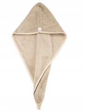 ПОЛОТЕНЦЕ-ТЮРБАН ДЛЯ ВОЛОС МИКРОФИБРЫ, МЯГКИЙ БЕЖЕВЫЙ