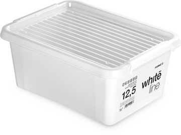 PUDEŁKO POJEMNIK DO ŻYWNOŚCI Z POKRYWĄ BIAŁY 12,5L