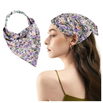 CHUSTA NA LATO OPASKA NA GŁOWĘ UNIWERSALNA NA GUMCE LETNIA