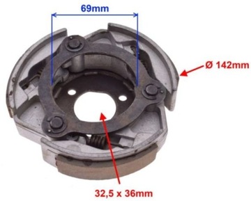 SZCZĘKI SPRZĘGŁA/SPRZĘGŁO NAPĘDOWE + DZWON Quad ATV Linhai Hytrack 300/310S