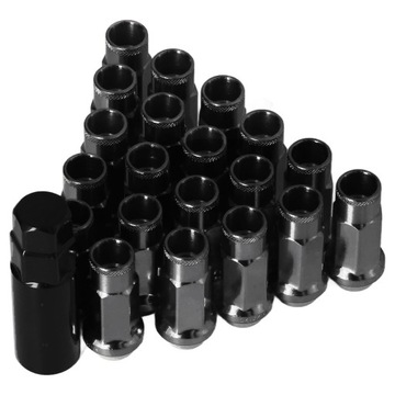 ГАЙКИ КОЛЕСНЫЕ M12X1,5 ЧЕРНЫЕ КОВАЯ СТАЛЬ 20ШТ.