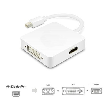 Адаптер Mini DP DisplayPort — VGA/DVI/HDMI