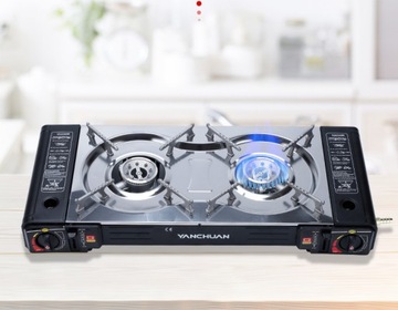 ПОРТАТИВНАЯ ТУРИСТИЧЕСКАЯ ГАЗОВАЯ ПЛИТА С 2 КОНФОРКАМИ