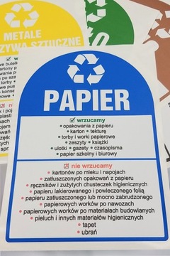 Большие НАКЛЕЙКИ на корзину, сортировочный контейнер