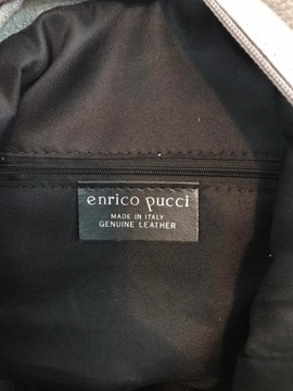 Enrico Pucci skórzana torba shopper