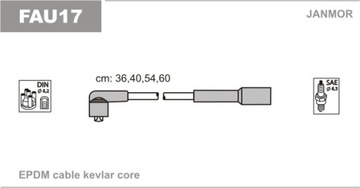 PŘÍVODY KABEL ZAPALOVACÍ DO FIAT STRADA 1.2