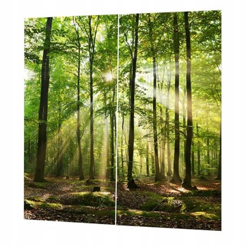 LASY ZASŁONY Z NADRUKIEM SŁONECZNYM 170X200CM