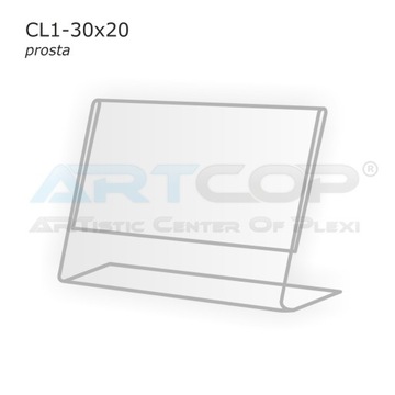 Cenówka z plexi, Stojak na opis CL1-30x20 10 sztuk
