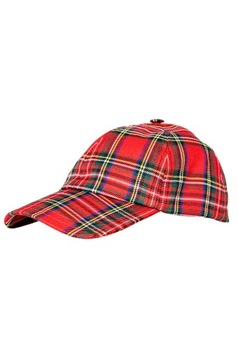 Czapka z daszkiem w szkocką kratkę Harrington