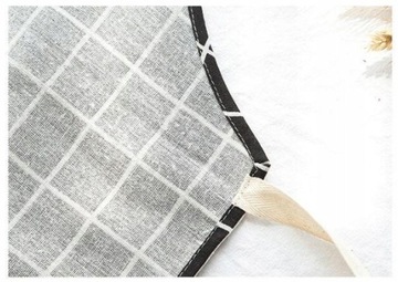 ЗАЩИТНЫЙ КУХОННЫЙ ФАРТУК с карманом, СЕРЫЙ В КЛЕТКУ 70Х60