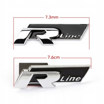 ЭМБЛЕМА спереди GRI сзади металл RLINE R LINE VW x2