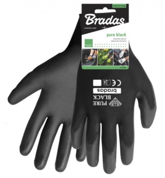 Pure Black защитные перчатки, покрытые полиуретаном, размер 9 л 1 пара
