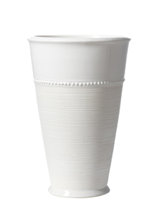 WAZON CERAMICZNY BIAŁY OSŁONKA WYSOKA 22X14