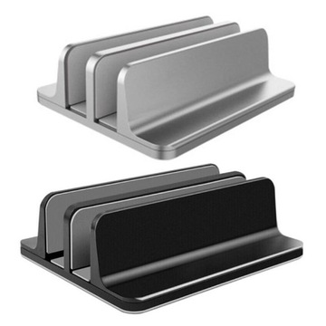 Podwójny Aluminiowy SREBRNY Stojak VAZIO Laptop MacBook 2 SLOTY (N17-2-S)