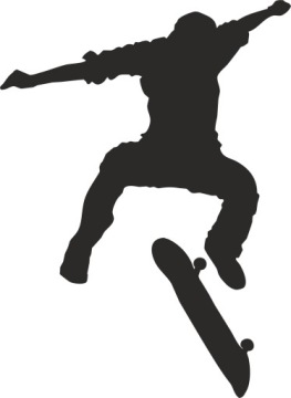 NAKLEJKA ŚCIENNA DESKOROLKA SKATE