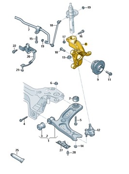 ZWROTNICA STRONA LEWA VW AUDI SEAT 5Q0407255R OE