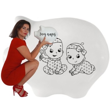 SKARBONKA PERSONALIZOWANA Z NAPISEM I GRAFIKĄ XXL