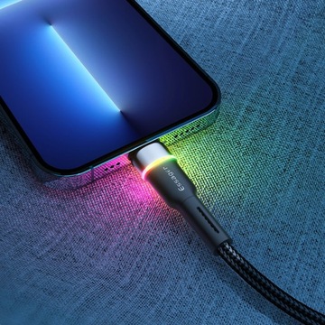 USB-КАБЕЛЬ ESSAGER 2.4A LIGHTNING ДЛЯ IPHONE 1 м со светодиодом