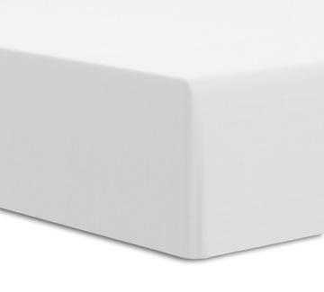 Prześcieradło z gumką 200x220 GRUBY JERSEY kolor biały wysokie 25cm