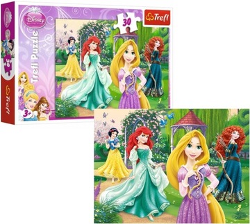 PUZZLE 30 ROSZPUNKA MERIDA ARIELKA ŚNIEŻKA TREFL
