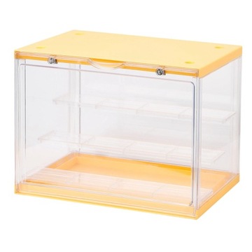 display cases glass acrylic box action Yellolw